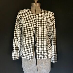 Vintage Black & White Mark Reed Wool Blend Blazer Jacket Size 6